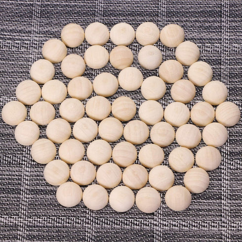 Shapenty Half Round Unfinished Wooden Balls Smooth Split Wood Ball Beads for Christmas Ornaments Painting Woodworking Crafting Projects DIY Wreath...