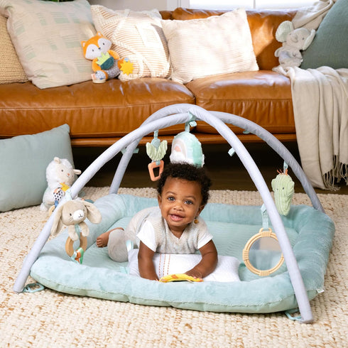 Ingenuity Calm Springs Plush Activity Pal BPA-Free Cloud Teether, Multi-Texture Fabrics, Sheppy...