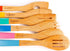 BergHOFF Bamboo 6Pc Utensil Set, Slotted & Plain Spatula, Slotted Spoon, Serving Spoon, Spaghetti Spoon, Salad Spoons 12" Multi-colors with Hangin...