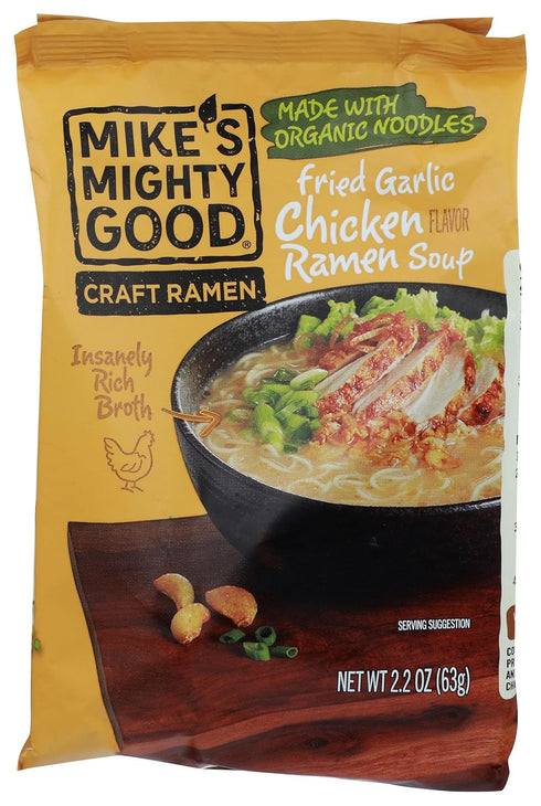 MIKES MIGHTY GOOD Organic Fried Garlic Chicken Ramen, 2.2 OZ...