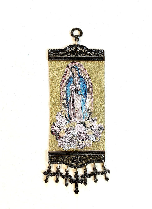 Religious Icon – Our Lady of Guadalupe - Holy Blessed Virgin Mary - Wall Hanging Tapestry Banner Art Decor - Christian Orthodox Catholic - 11 x 4 ...
