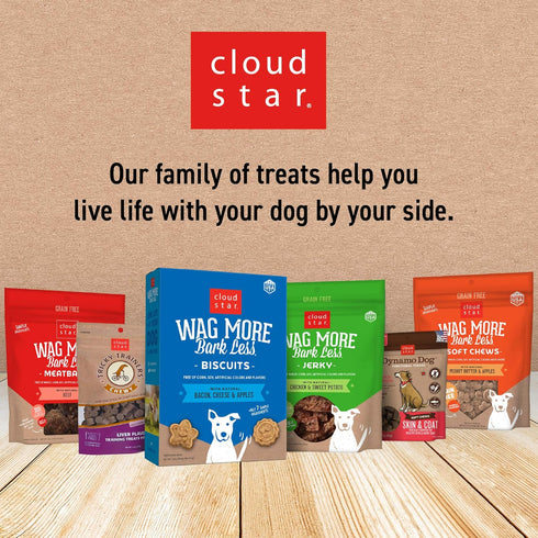 Cloud Star Wag More Bark Less Jerky Grain Free Dog Treats, Texas BBQ Beef, 10 oz. Pouch...