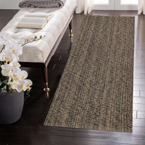 Boho Washable Runner Rug 2'x 5',Tan Black Reversible Bedroom Runner Rug Cotton Woven Entryway Rug Farmhouse Laundry Room Rug Floor Carpet for Livi...