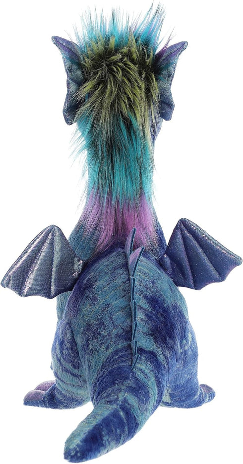 Aurora® Exquisite Luxe Boutique™ Zion Dragon™ Stuffed Animal - Luxurious Elegance - Sensory Delight - Blue 17 Inches...