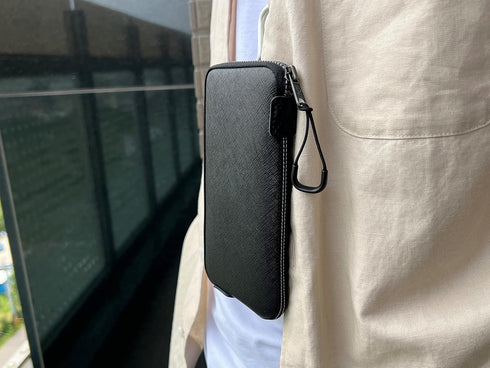 OneJoy Neoprene Phone Pouch, Lightweight Protective Cellphone Sleeve with Large Zipper Opening, Inner Pocket, Thermal Insulated, Durable Cell Phon...