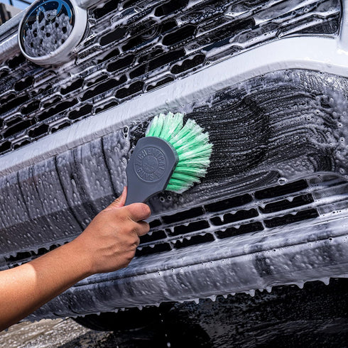 Chemical Guys ACCG08 Wheelie All Exterior Surface and Wheel Brush (Safe for Cars, Trucks, SUVs, RVs, Motorcycles, & More) Green...