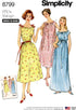 Simplicity Pattern 8799 Misses' Vintage Nightgowns, Size XS-S-M-L-XL...