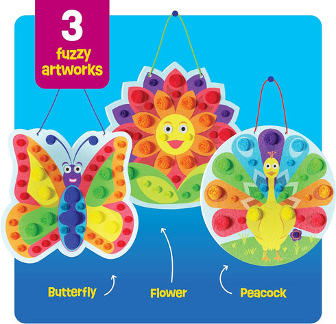 Pom Pom Arts & Crafts Kit for Toddlers - Toddler Art Activity Easter Craft for Little Boys & Girls Ages 3, 4, 5, 6 Years Old Kids Sensory Activiti...