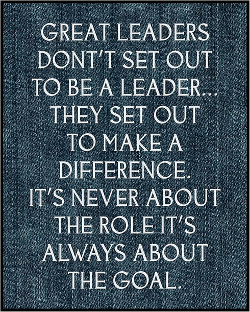 Posterizer 1 pcs-Great Leaders Set Out to Make A Difference-Motivational & Inspirational Art-Workplace & Office Art-Gift for Entrepreneurs-decor f...