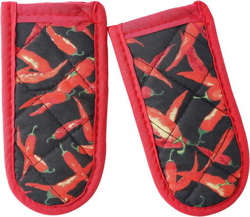 Cast Iron Skillet Handle Covers,Pot Handle Covers Heat Resistant,Pot Holders for Kitchen Heat Resistant,Machine Washable Handle Mitts,2 PCS(Red Pe...