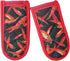 Cast Iron Skillet Handle Covers,Pot Handle Covers Heat Resistant,Pot Holders for Kitchen Heat Resistant,Machine Washable Handle Mitts,2 PCS(Red Pe...