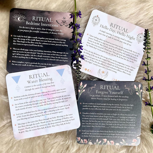 I AM THE RITUAL: Eco-Printed Premium Oracle Set - 33 Card Deck for Self-Healing Affirmations, Inspirational Morning and Evening Rituals, Personal ...