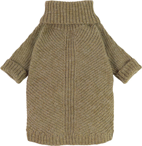 Fitwarm Thermal Knitted Dog Sweater Doggy Winter Coat Pet Clothes Doggie Turtleneck Jacket Puppy Outfits Cat Sweatsuit Sage Green X-Large...