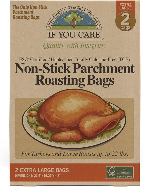 If You Care Parchment Roasting Paper Bags – Pack of 2 - Unbleached, Chlorine Free, Nonstick, Compostable, Silicone Coated – Extra Large Size...