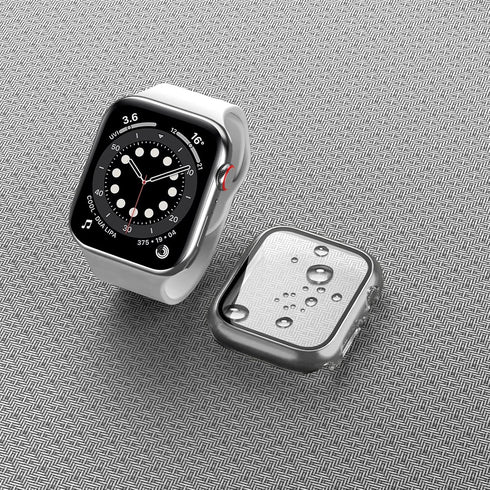 BHARVEST 2 Pack Hard PC Case Compatible with Apple Watch SE 2022/Series 6/5/4/SE 44mm, Case with Tempered Glass Screen Protector Overall Bubble-Fr...