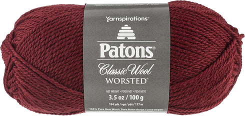 Patons Classic Wool Yarn, Claret...