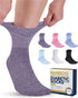 Pembrook Bamboo Viscose Diabetic Socks for Women & Men - 6 Pairs Ankle Socks for Swollen Feet | Neuropathy Socks | Wide Calf and Ankle Socks | Ede...