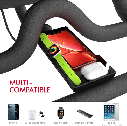 Phone Holder Compatible with Peloton Bike & Bike Plus Accessories, Original Design Phone Tray, Holder for iPhone, Cell Phone Holder Mount, Fit for...
