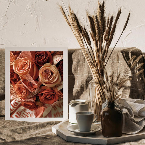 Posterizer 1 pcs-Cute Valentine's day bouquet of roses -3-Romantic Art-Holiday Poster Collection-Gift for Couples boyfriend girlfriend Husband Wif...