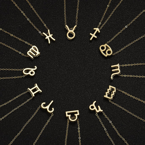 3Pcs 12 Constellation Zodiac Sign Layered Choker Necklaces Letter Astrology Horoscope with Message Card for Women Jewelry...