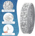 3 Yards Self Adhesive Rhinestone Ribbons Diamond Bling Crystal Rhinestone Ribbon Sticker Silver Rhinestone Strips Glitter Bling Wrap Roll Ribbons ...