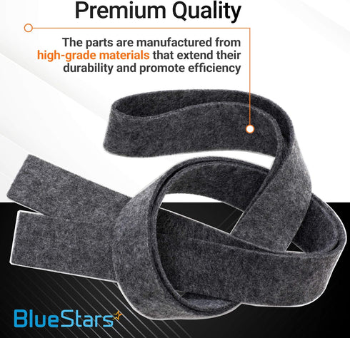 Ultra Durable 33001807 & 306508 Dryer Drum Felt Seal With Tumbler Bearing Kit by BlueStars - Exact Fit for Whirlpool & Kenmore Dryers - Replaces WP33001807 306508VP PS1804752 AP4037304