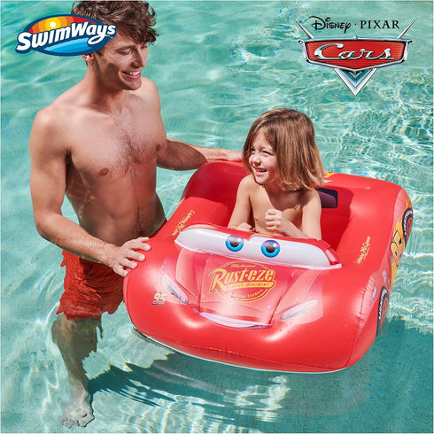 Swimways Disney Pixar Cars Inflatable Water Boat Vehicle, Inflatable Pool Floats and Kids Pool Toys, Cars Pool Party Supplies for Kids Aged 3 & Up...