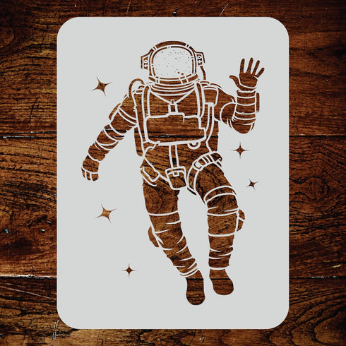 Astronaut Stencil, 8.5 x 12 inch (L) - Spaceman Spacewoman Rocketeer Stencils for Painting Template...