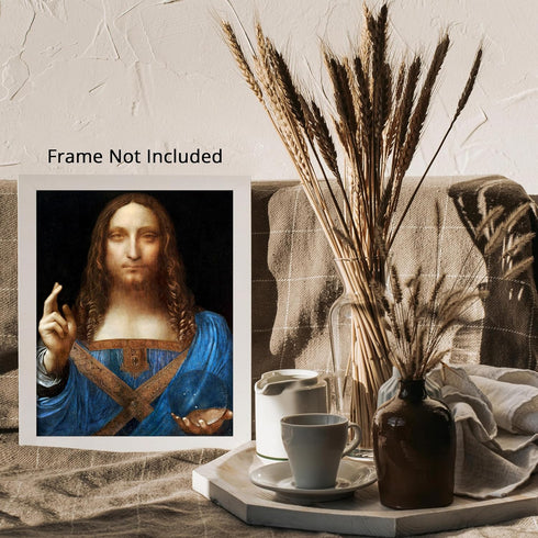 Posterizer 1 pcs-Leonardo da Vinci's Salvator Mundi painting poster-Religious Posters-Gifts for Christians -Decor for Church, Sunday School Classr...