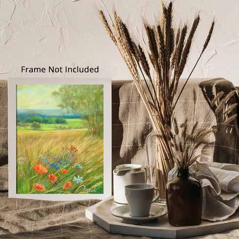 Posterizer 1 pcs-serene meadow scene in classic oil painting art style 2-Collectibles & Fine Art-Landscape & Nature Art-Gift for Men Women Teens- ...