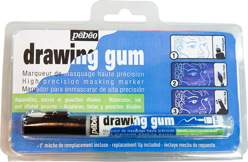 Pebeo Drawing Gum Marker .7mm-Natural Latex, 0,7 mm, 1 Count (Pack of 1)...