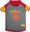 NCAA USC TROJANSHOODIE for DOGS & CATS, MEDIUM COLLEGIATE Licensed DOG HOODY Tee Shirt. Sports HOODY T-Shirt for Pets. COLLEGE Sporty Dog Hoodie S...
