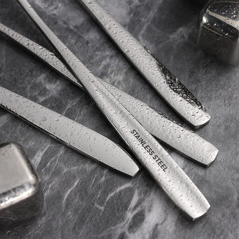 Stainless Steel Iced Tea Spoons Set of 6 Cocktail stir sticks Spoons Bar Spoon for Cold Drinks...