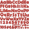 260Pcs Glitter Red Bulletin Board Letters for Classroom 4” Letter Combo Pack Set Numbers Alphabet Poster Board with Adhesive Dots Punctuation Symb...