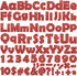 260Pcs Glitter Red Bulletin Board Letters for Classroom 4” Letter Combo Pack Set Numbers Alphabet Poster Board with Adhesive Dots Punctuation Symb...