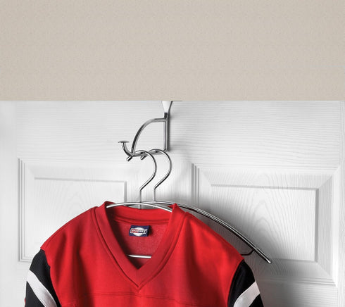 Spectrum Diversified Designs Hanger Holder & Hook, Extender Over-the-Door Closet, Bedroom & Laundry Room, Hanging Clothes Drying Rack, Chrome...