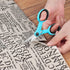 5” Detail Scissors, Embroidery Scissors with Sharp Stainless Steel Blade and Soft Handles, Great for Sewing, Craft, Office and School, 3 Pcs, Blue...