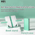 Book Stand for Reading, Hands Free, Foldable and Portable Desktop Book Holders, Display, Adjustable Page Clips for Textbook, Tablet, Mobile Phone,...