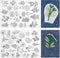 Lewtemi 50 Pcs Hand Sewing Stabilizers Wash Away Water Soluble Stabilizer Tear Away Machine Embroidery Stabilizers with Flower Patterns for Embroi...