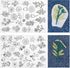 Lewtemi 50 Pcs Hand Sewing Stabilizers Wash Away Water Soluble Stabilizer Tear Away Machine Embroidery Stabilizers with Flower Patterns for Embroi...