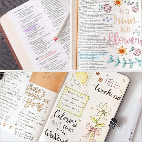 Mr. Pen- Bible Gel Highlighters and Fineliner Pens No Bleed, Pastel Colors, 18 Pcs, Bible Journaling Kit, Bible Highlighters and Pens No Bleed, Bi...