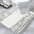 Popular Bath Sinatra Modern Bathroom Rug Classic Luxury Contour Bath Rug Stylish Bath Mat for Shower Unique Design White Contour Bath Rug...