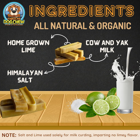 Taboche Dog Chew- Yak Cheese - All Natural & Organic- Long Lasting- A Flavor of The Himalayas - Small Short - 5.5 oz (155g) - Pack of 4...