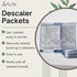 Garment Steamer Descaling Solution Decalcifier Packets for Mineral Deposits and Build-up Removal, Maintenance for Clothes Steamer, Works with all ...