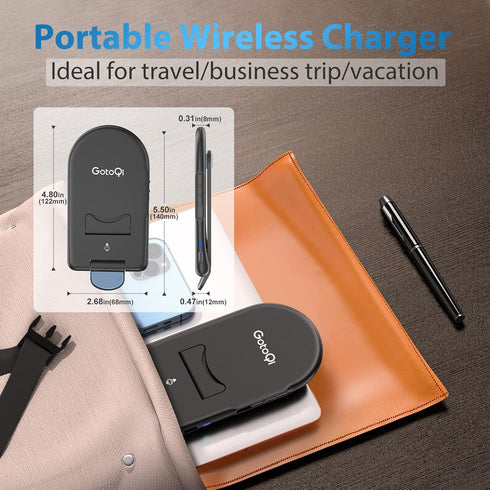 Wireless Charger 2 Pack, 15W Fast Wireless Charging Stand Foldable Phone Charger for iPhone 14 13 Pro Max 12 11 8 Plus XR XS Mini, Samsung 21 Ultr...