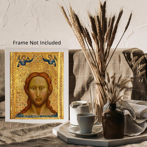 Posterizer 1 pcs-Christ and Angels-Golden painting poster-Religious Posters-Gifts for Christians -Decor for Church, Sunday School Classroom- unfra...