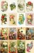 Decoupage Paper Pack (10sheets A4 / 8"x12") Spring Landscapes Garden Wildflowers FLONZ Vintage Ephemera...