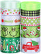 Red Green Ribbon 10 Rolls Total 50 Yards Christmas Craft Satin Ribbon Funny Cartoon Character Gift Wrapping Ribbon Decorative Ribbon for Xmas Tree...