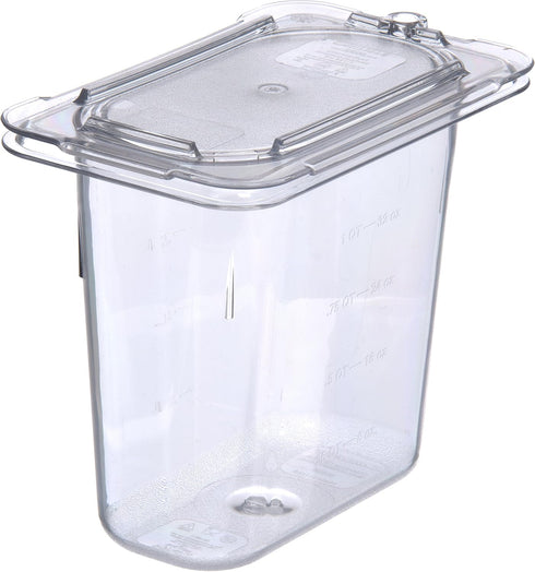 Carlisle FoodService Products 3068807 Plastic Food Pan, 1/9 Size, 6 Inches Deep, Clear...