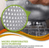 Stainless Steel Micro-Perforated 5-Quart Colander - Professional Strainer with Heavy Duty Handles and Self-draining Solid Ring Base - Dishwasher S...